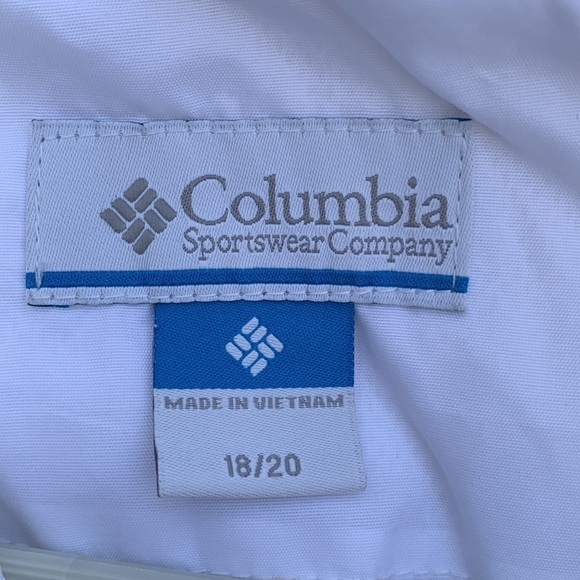 Girls Columbia Wind Racer Lightweight Hoodie Windbreaker Jacket 18 / 20 White - Picture 4 of 5